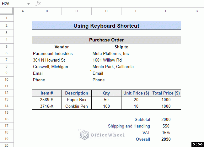 mouse pointer in cell to find comment 