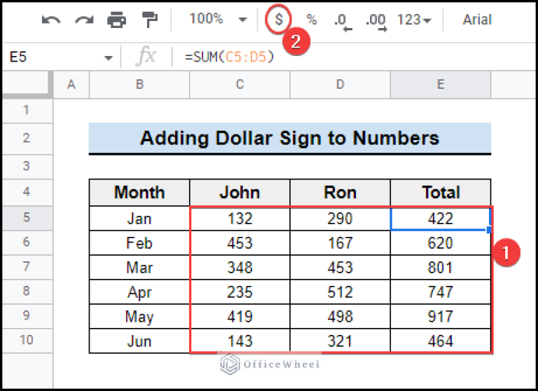 how-to-add-dollar-sign-in-google-sheets-2-suitable-examples