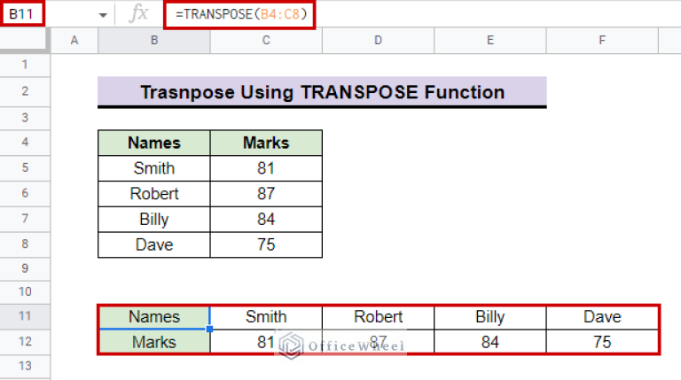 how-to-change-columns-to-rows-in-google-sheets-3-easy-ways