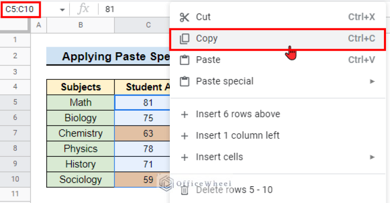 How to Copy and Paste Conditional Formatting in Google Sheets