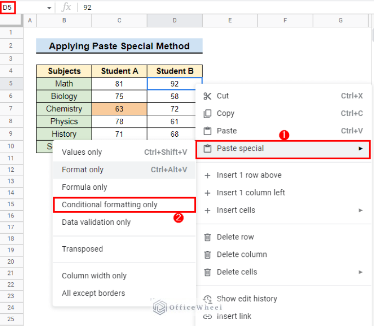 How to Copy and Paste Conditional Formatting in Google Sheets