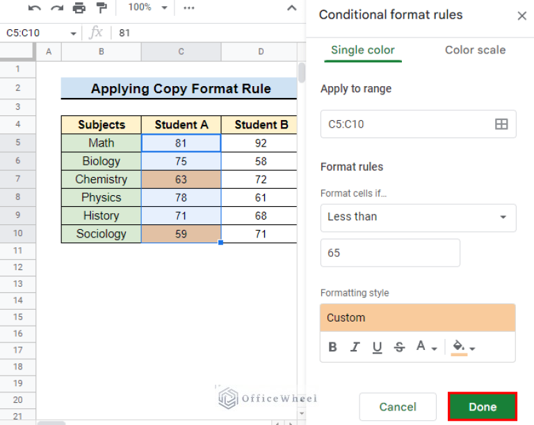 How To Copy And Paste Conditional Formatting In Google Sheets