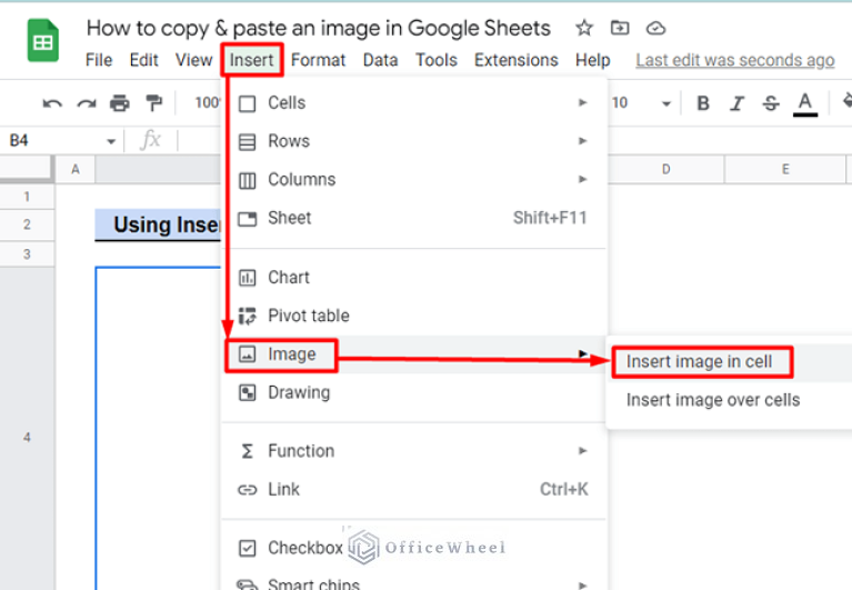 How To Copy And Paste Image In Google Sheets