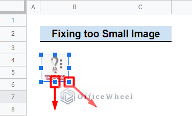 Fixing Small Image in Cell After Copy and Paste Image in Google Sheets