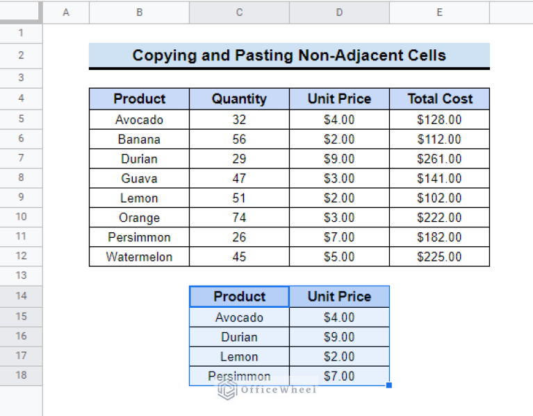How to Copy and Paste Multiple Cells in Google Sheets (4 Ways)