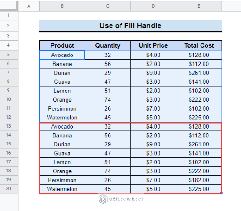 How To Copy And Paste Multiple Cells In Google Sheets