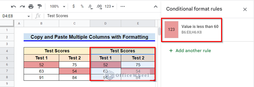 How to Copy and Paste Multiple Columns with Formatting in Google Sheets