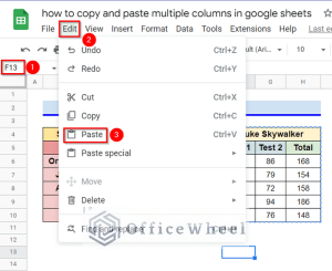 How to Copy and Paste Multiple Columns in Google Sheets