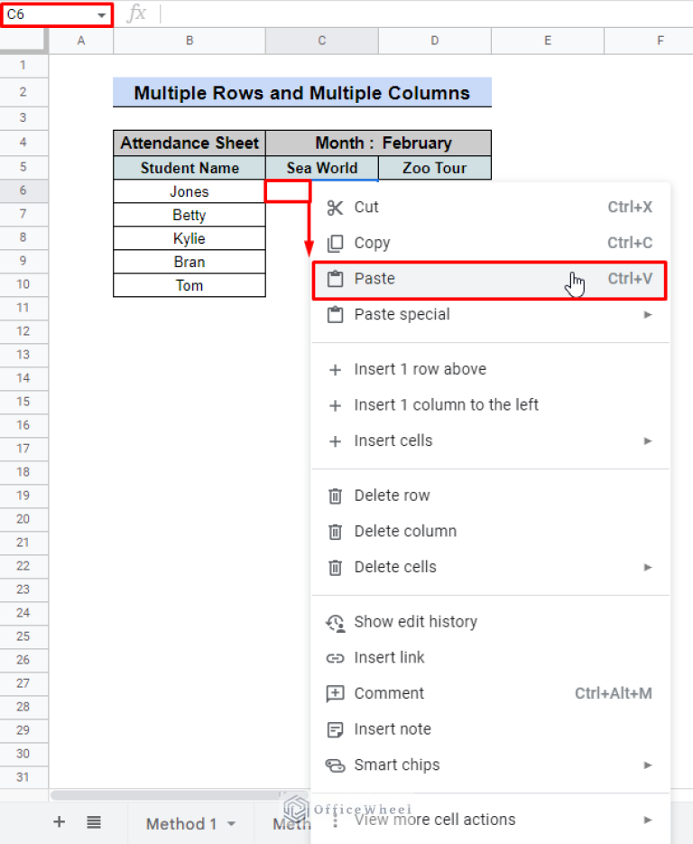 How to Copy and Paste Multiple Rows in Google Sheets (2 Ways)