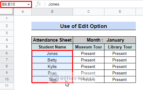 selecting multiple rows using mouse