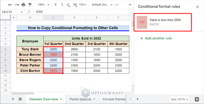 How To Copy Conditional Formatting To Other Cells In Google Sheets