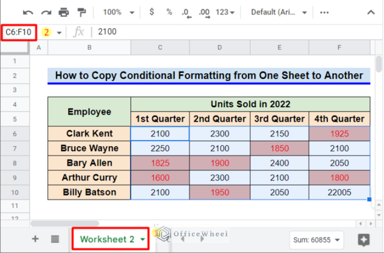 How to Copy Conditional Formatting to Other Cells in Google Sheets