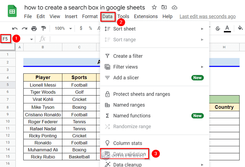  How To Create A Search Box In Google Sheets 4 Easy Methods 