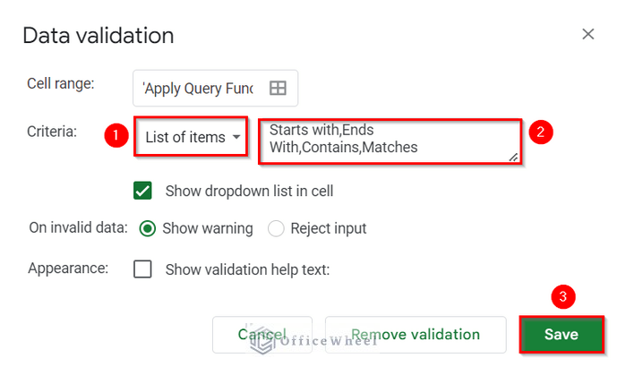 How to Apply QUERY Function and Data Validation to create a Search box in Google Sheets