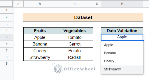 how to edit data validation in google sheets
