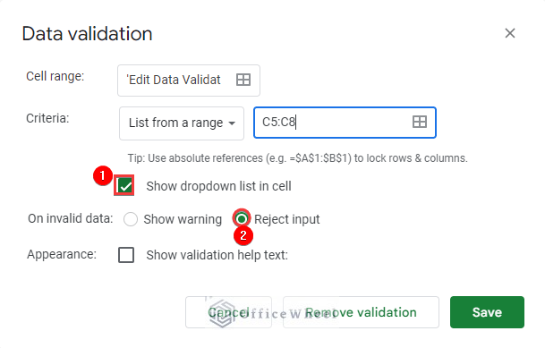 How to Edit Data Validation in Google Sheets (With Easy Steps)