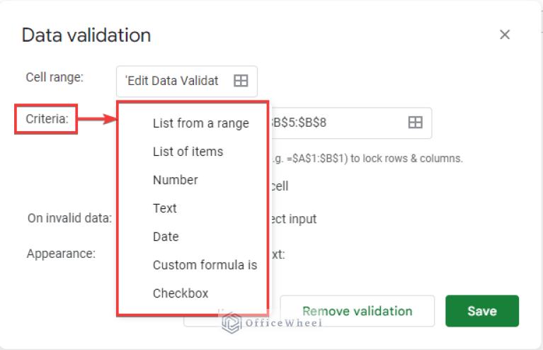 How to Edit Data Validation in Google Sheets (With Easy Steps)