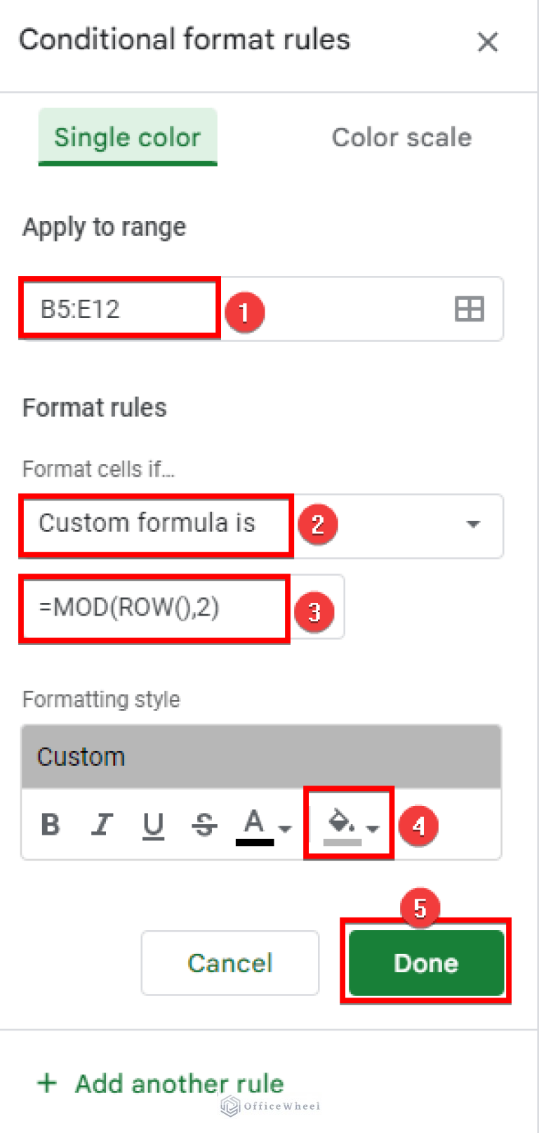 Mod Row Conditional Formatting How to Highlight Every Other Row in Google Sheets (2 Methods)