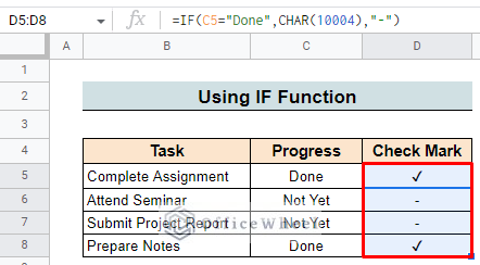 Applying IF function into the entire column