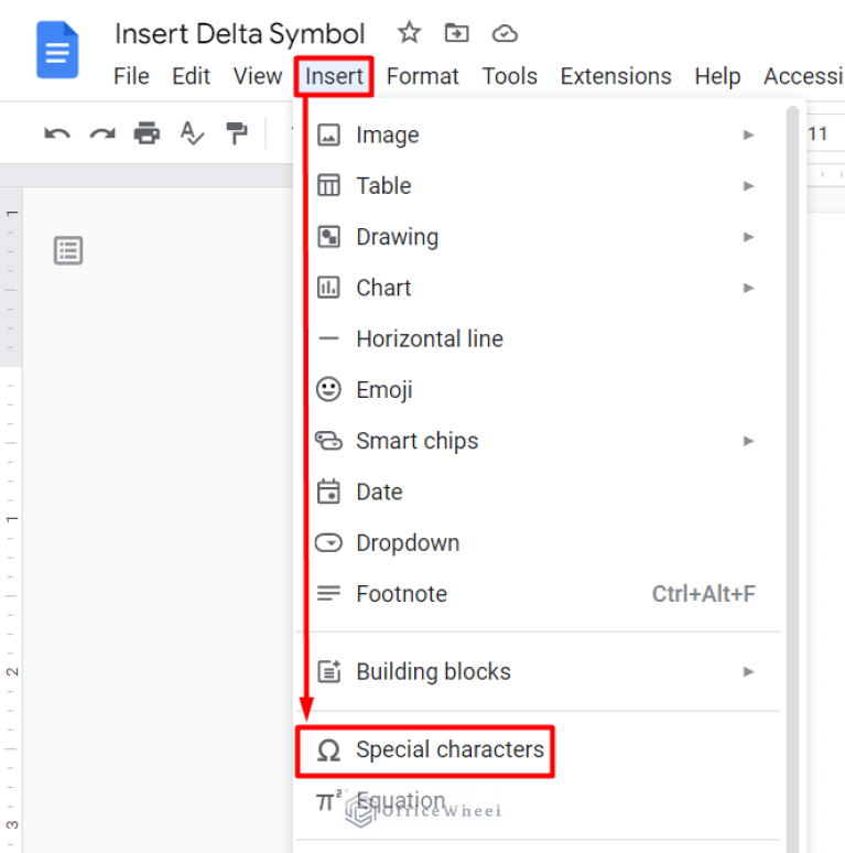 How To Insert Delta Symbol In Google Sheets