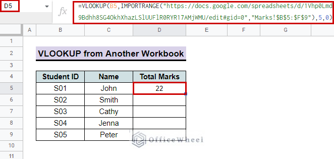 data import complete by using vlookup from another workbook
