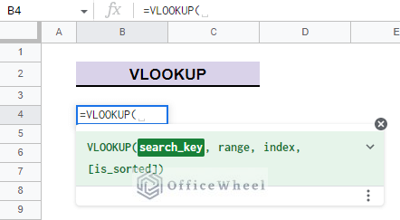 VLOOKUP function example for vlookup from another workbook in google sheets