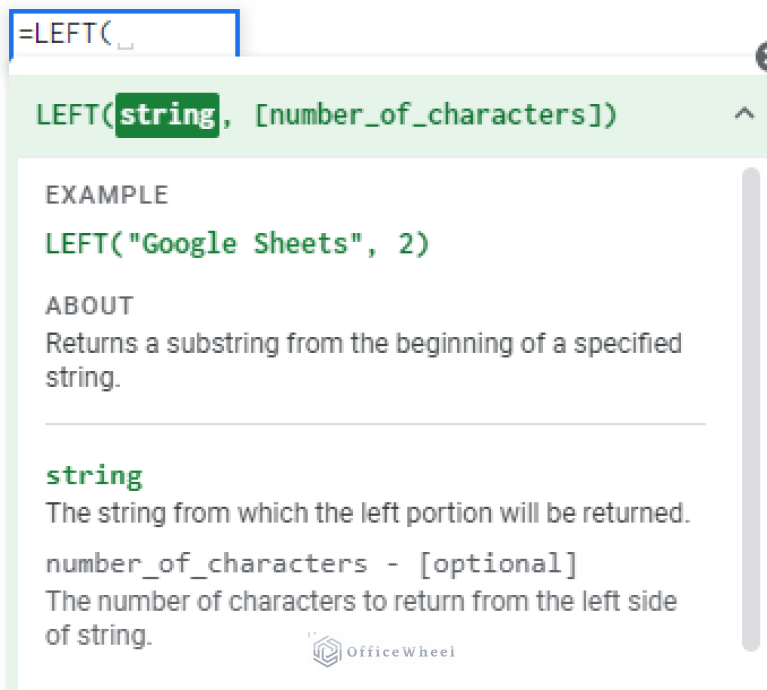 Left Text Command How to Use LEFT Function in Google Sheets (5 Suitable Examples)