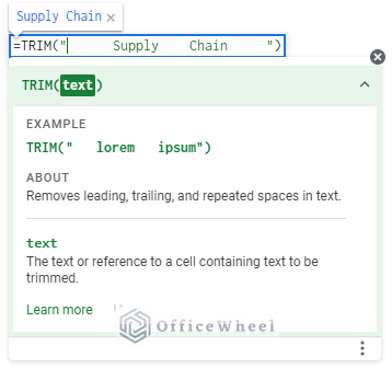 What is TRIM Function in Google Sheets?