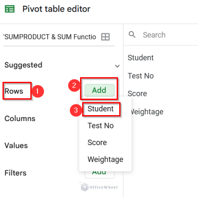 Calculate Weighted Average Using Pivot Table in Google Sheets