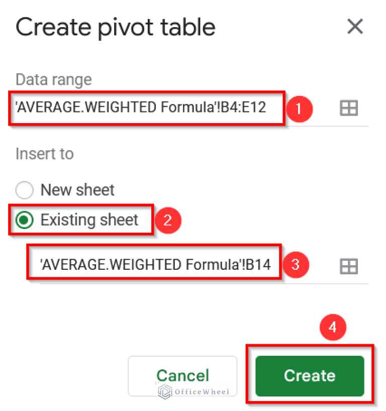 Weighted Average Google Sheets Pivot Table