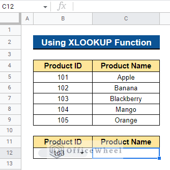 Using XLOOKUP as an Alternative to VLOOKUP in Google Sheets