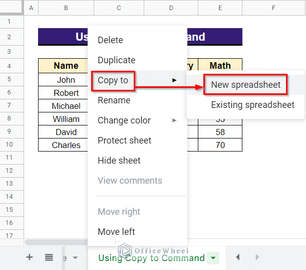 Employing Copy to Command to Copy Conditional Formatting Rules in Google Sheets