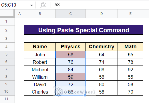 Applying Paste Special Command to Copy Conditional Formatting Rules in Google Sheets