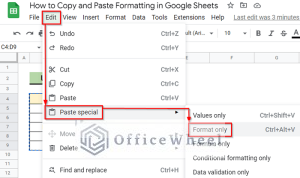 How to Copy and Paste Formatting in Google Sheets (5 Ways)