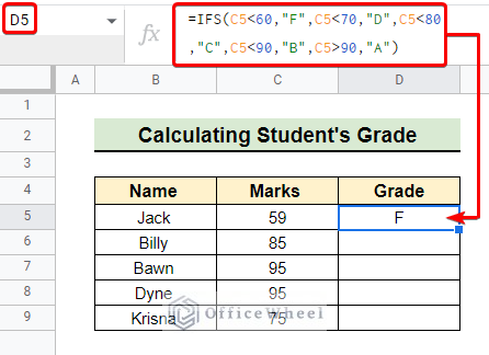 Calculating student grade