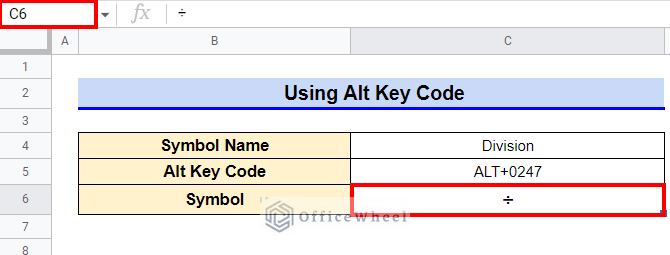 using Alt key code