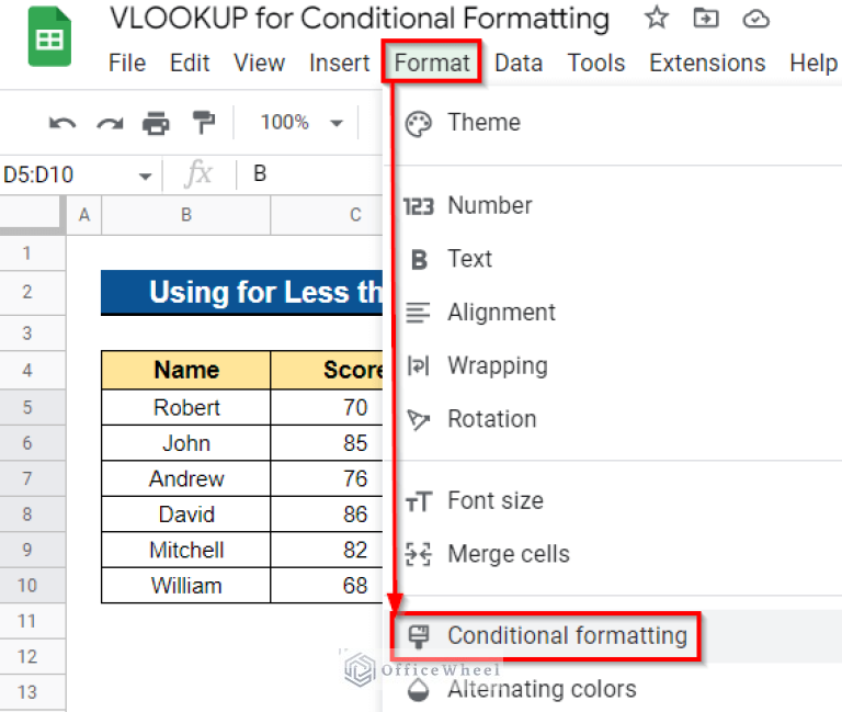 How to Use VLOOKUP for Conditional Formatting in Google Sheets