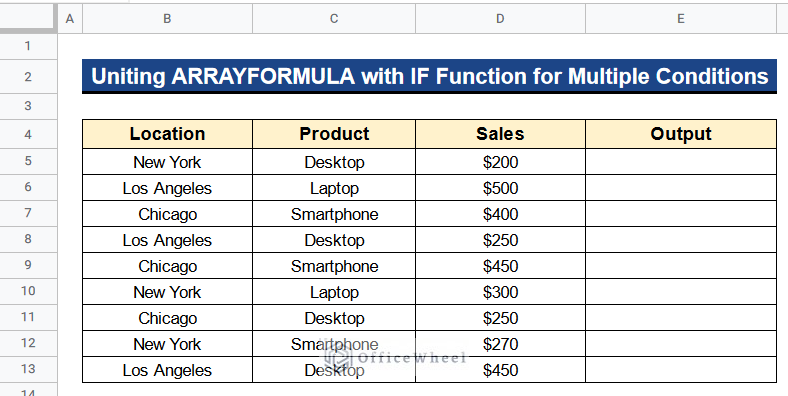 Uniting ARRAYFORMULA with IF Function for Multiple Conditions in Google Sheets