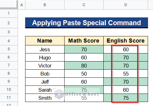 Applying Paste Special Command to Copy Conditional Formatting but Change Reference Cell in Google Sheets