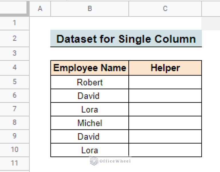 Google Sheets Use Filter to Remove Duplicates in Column