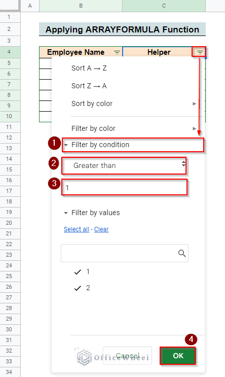 conditional filter to find the duplicates