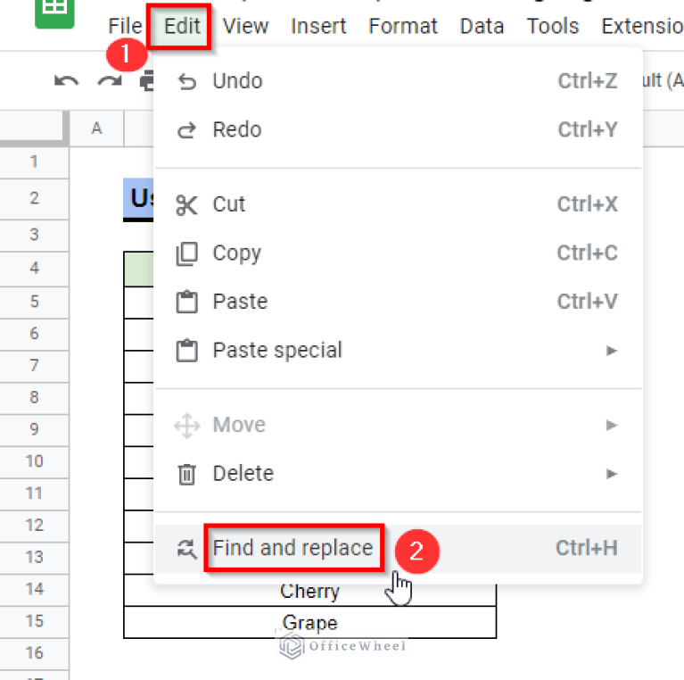 Find And Replace Multiple Values In Google Sheets