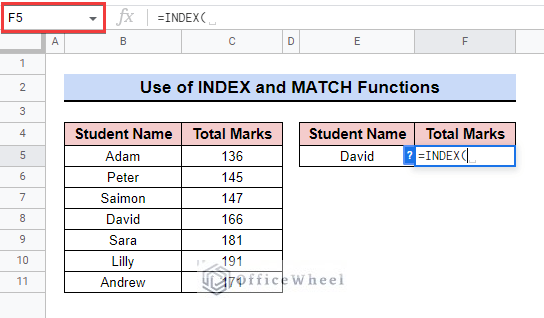 Utilizing INDEX MATCH Functions to return exact match in google sheets