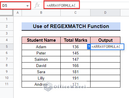 Executing REGEXMATCH Function to return exact match in google sheets
