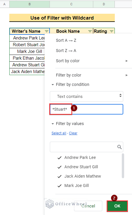Filter Data with Partial Match in Google Sheets