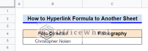 How to Hyperlink Data to Another Sheet with Formula in Google Sheets