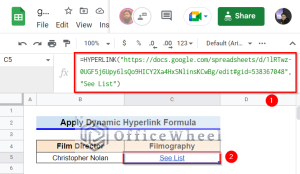 How to Hyperlink Data to Another Sheet with Formula in Google Sheets