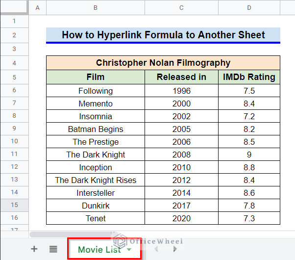 Hyperlinked Data How to Hyperlink Data to Another Sheet with Formula in Google Sheets