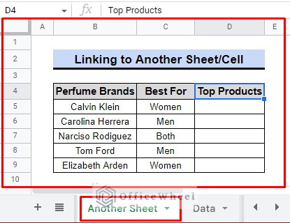 data for connecting another sheet in google sheets