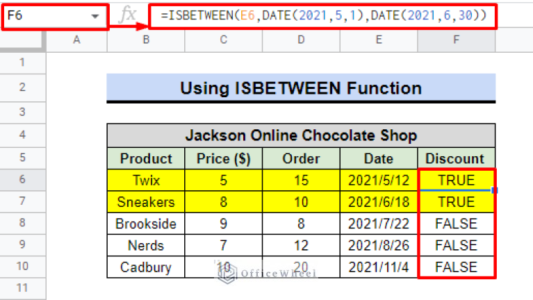 How to Use IF Condition Between Two Numbers in Google Sheets